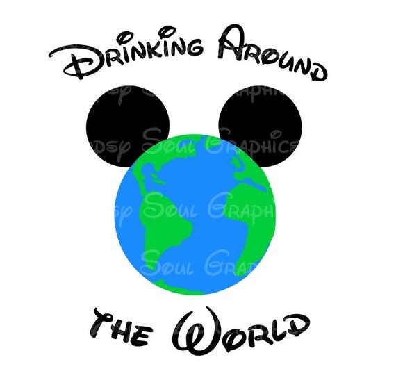 Disney Drinking Around the World Silhouette SVG Cricut Cut