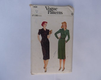 Vogue pattern 7404 misses dress size 10 factory folded unused