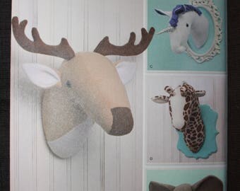 Simplicity 1218 Plush Stuffed Animal Heads