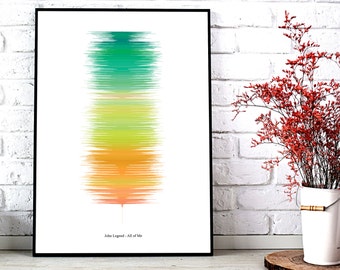 Print your favourite song,wall hanging,sound waves,sound wave art,soundwave,soundwave art,wave art decor,art print,wall decor,wave art N.05