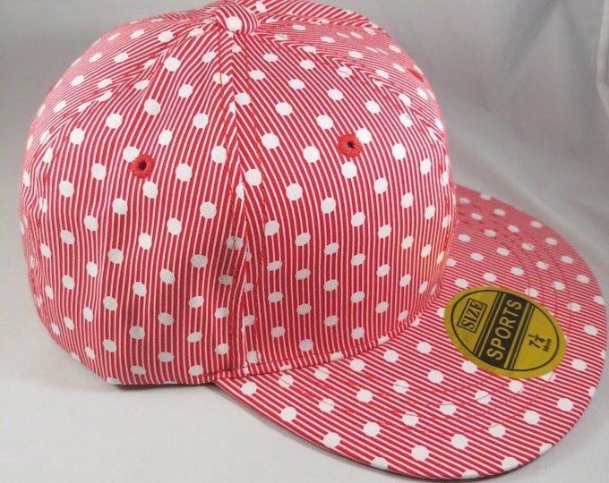 Pink Polk Dot Snapback Hat