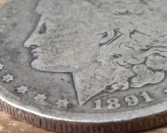 1891 O Morgan Silver dollar