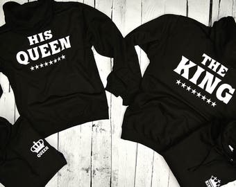 Hoodies for couple "KING & QUEEN"