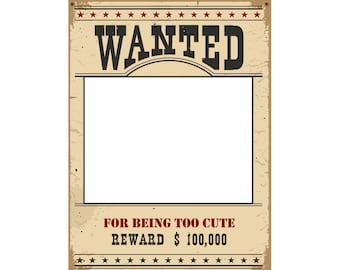 Wanted poster frame | Etsy