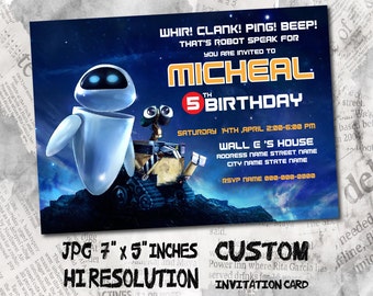 Wall E Birthday Invitations 6