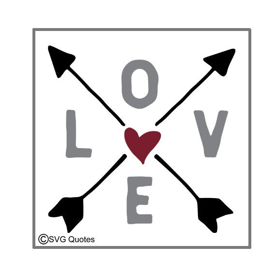Download Love Arrows SVG DXF EPS Cutting File For Cricut Explore & More
