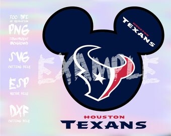 Mickey heads Sport logo football team Houston Texans ,clipart,SVG,PNG 300dpi ,ESP vector