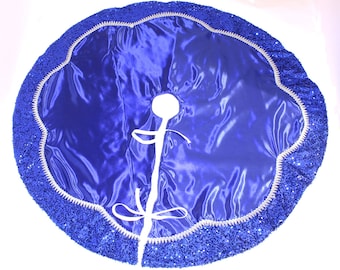 items similar to christmas tree skirt blue and silver items similar to christmas tree skirt blue and silver