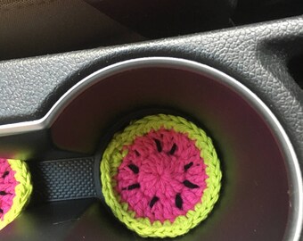 Car accessory/ car coaster/ car cup holder coaster/ crochet coaster/ cup holder coaster/ Easter basket stuffer/ hostess gift/ birthday gift