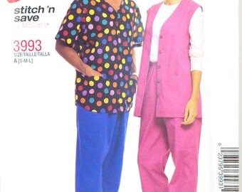 Nursing uniform vest with pockets pattern shirts