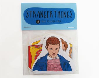 STRANGER THINGS 12 pc sticker set, Stranger things stickers, Stranger things sticker pack, Barb stranger things, Eleven stranger things