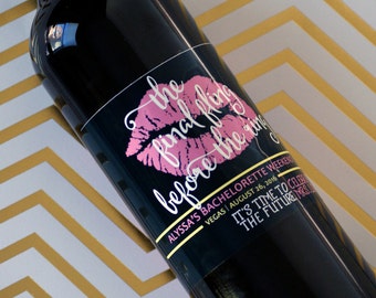 Personalized Bachelorette Wine Label, Custom Wine Label, Bachelorette Gift, Wedding Wine Label Gift Wine, Unique Gift, Custom Wine Label