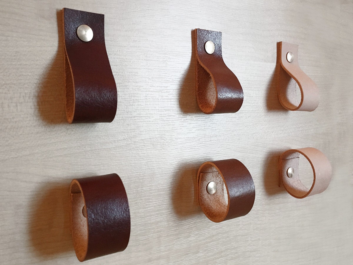 Leather Loop Pulls for drawers
