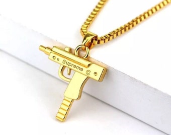 18k Gold Plated Supreme Uzi Chain