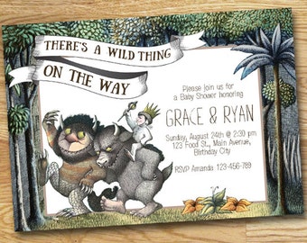 Where The Wild Things Are Baby Shower Invitation // Wild Rumpus Invitation // Wild Thing Baby Shower // Digital File Only