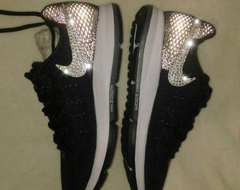 Swarovski nike, women's Nike pegasus, bling nikes, blinged out Nike shoes, custom nikes, rhinestone nikes, gym sneakers, rhinestone shoes