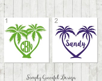 Download Palm tree monogram | Etsy