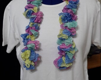 Child size Sashay scarf- soft purple pink, yellow, light blue,aqua color