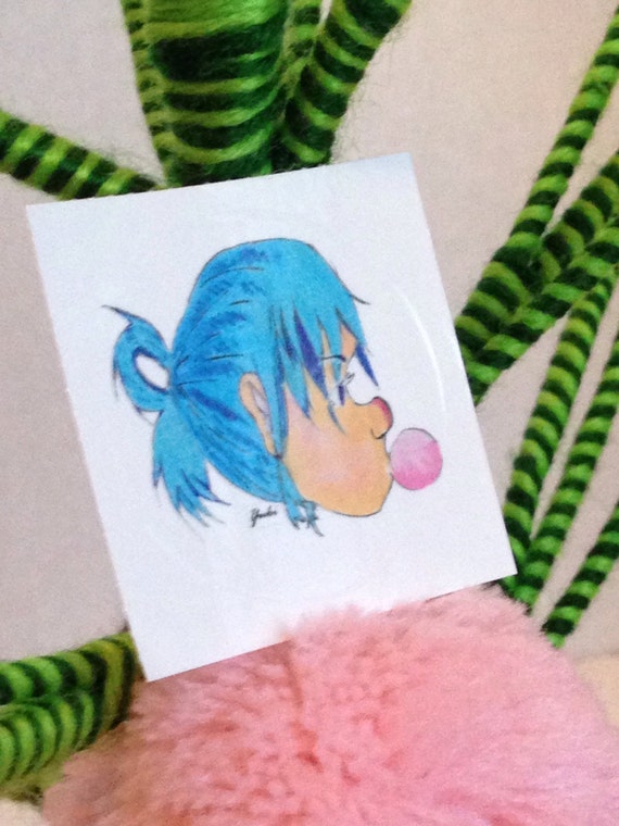 Bubble gum sticker chibi original manga stickers vinyl