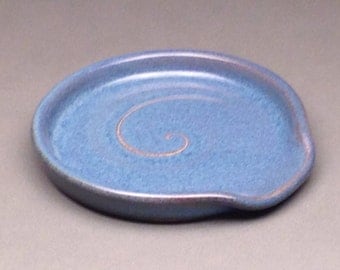 Denim Blue, Spoon Rest, Ceramic Spoon Rest, Pottery Spoon Rest, Spoon holder, Handmade Spoon rest, Kitchen Spoon holder