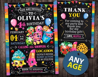 Shopkins Invitation, Shopkins Birthday Invitation, Shopkins, Shopkins Party, Shopkins Invite, Shopkins Printable