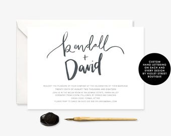 Printable Wedding Stationery, Watercolour Wedding Invitation Set, Rustic Wedding Invitation, Beach Wedding Invitation, Australian Wedding
