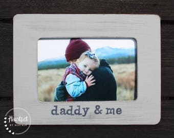 Dad Frame Personalized Picture Frame First Father's Day Gift New Dad Gift from Child Custom Photo Frame Distressed Rustic for Daddy