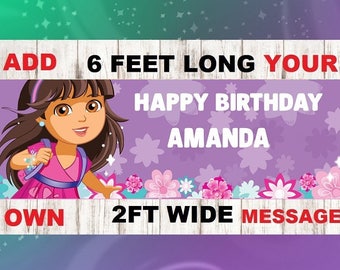 Dora Banner, Dora Birthday, Dora party, Dora decorations, Dora theme