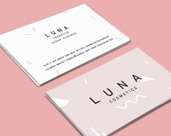 Business Card Design · Premade Business Card Template · Pink Memphis pattern Business Card · Wedding Planners Business Card · Business Card