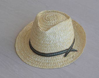 Straw hat - kids, portuguese straw, handmade, Summer Sun Hat, kids size.