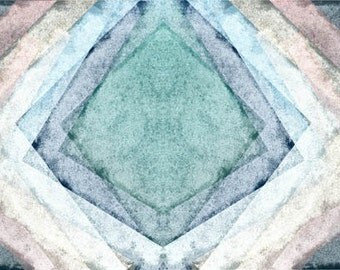 Artistic abstract printed geometric shape floor linoleum rug, mat for kitchen bedroom, home design