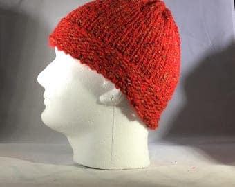 Red knit cap