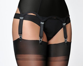 suspender belt 6 strap Garter Belt Retro for fully fashioned and RHT seamless and seamed nylons strapsstrumpfe nahtnylons different colours
