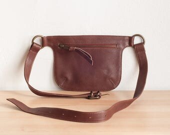Fanny Pack Pouch, Festival Bag, Leather Bag Brown, Zipper Fanny Pack, Women Fanny Pack,Leather Fanny Pack, Small Fanny Pack, Genuine Leather