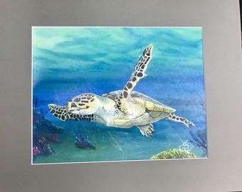 Sea Turtle Christmas Tree Topper Wall Art or Yard Stake