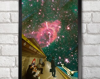 Space Station Poster Print A3+ 13 x 19 in - 33 x 48 cm Space Collages Buy 2 get 1 FREE