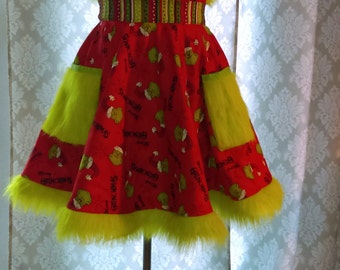 Grinch apron Christmas apron