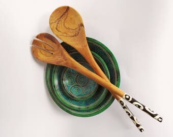 Wooden Salad Servers (spoon & fork), Kitchen Utensils