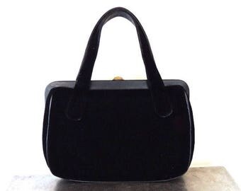 black velvet handbag