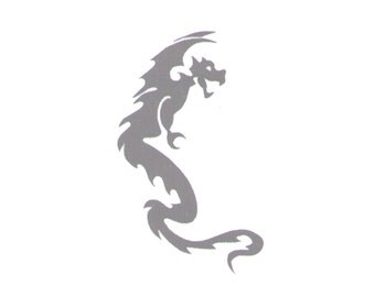 Black Dragon Fake Tattoo - 2x2 inch