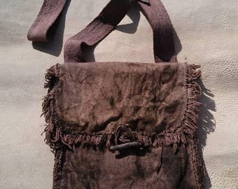 Distressed and aged Hemp Bag