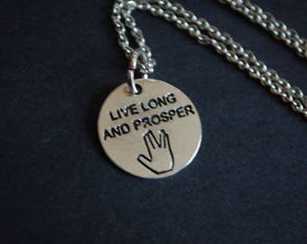 Live long and prosper vulcan necklace