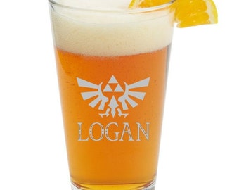 Legend Of Zelda Personalized Glass- Themed Pint Glasses-Beer Glass