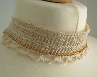 Lace Crochet Choker Necklace