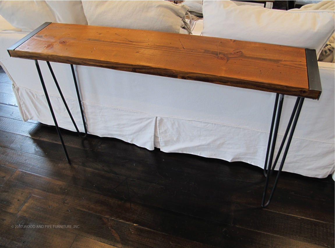 Reclaimed Sofa Table with Hairpin LegsIndustrial Hallway