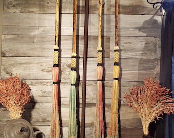 Colored Cobweb Brooms, Home decor, Harry Potter Costume accessory, witches and Wizards