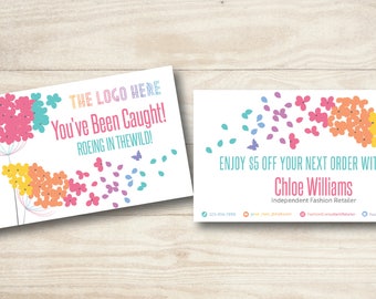 Roeing Card // Flowers Business Card//Fashion Retailer Business Card//LuLaRoe Business Card