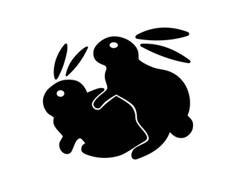 Humping Bunnies Funny Graphics SVG Dxf EPS Png Cdr Ai Pdf Vector Art Clipart instant download Digital Cut Print File Cricut Silhouette