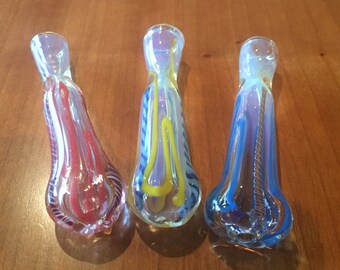 3 FOR 1 Glass Chillums!!! BUY 1 GET 3 Chillum, Durable Glass Pipe, Thick Glass Cube, Glass Piece, Cool Pipe, Glass Spoon - Handmade