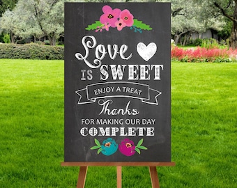 A3 Chalkboard Candy Sweet Cart Sign